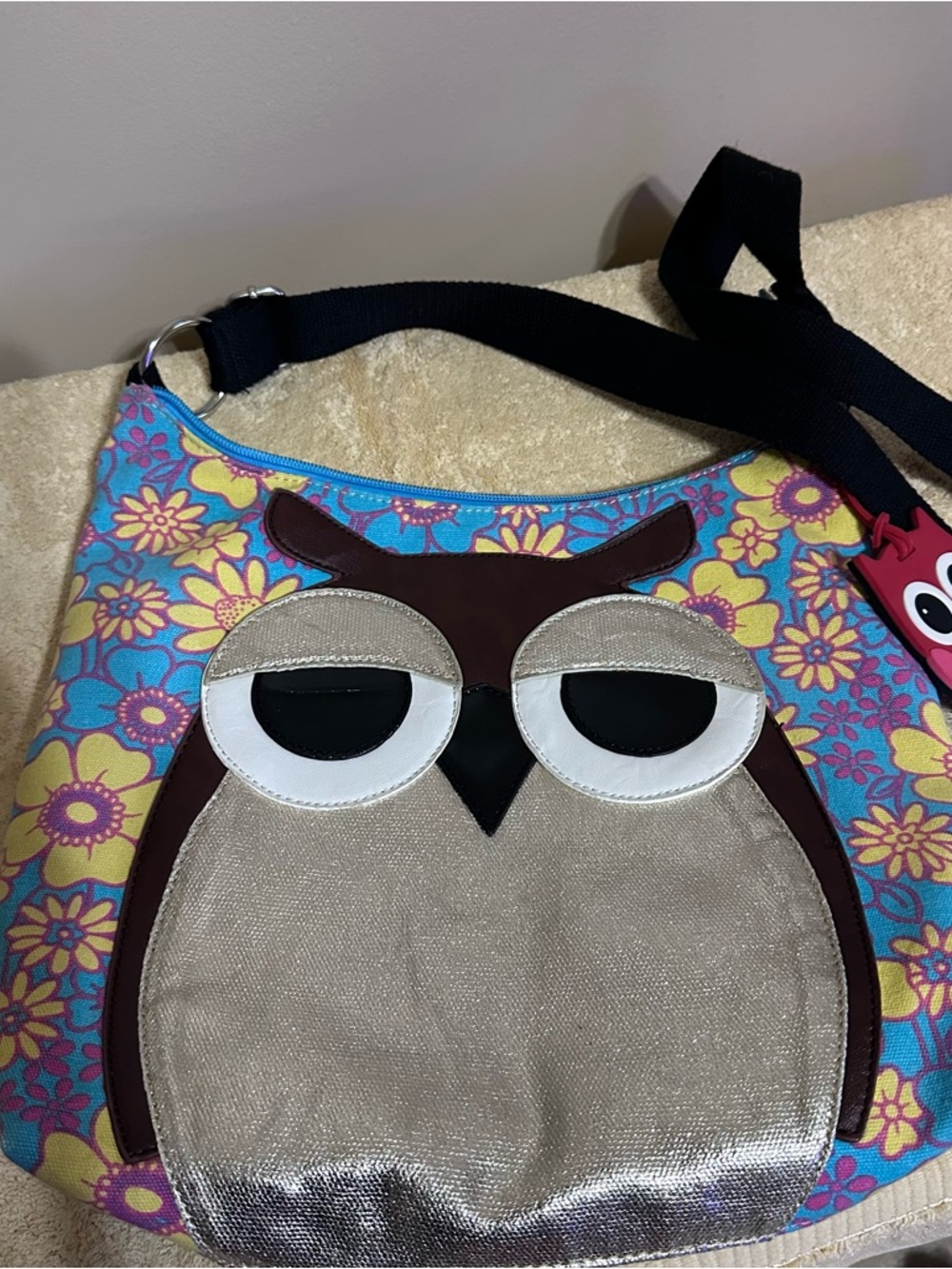 Kids Floral Owl Crossbody Bag in Blue and Yellow - Kids Accessories